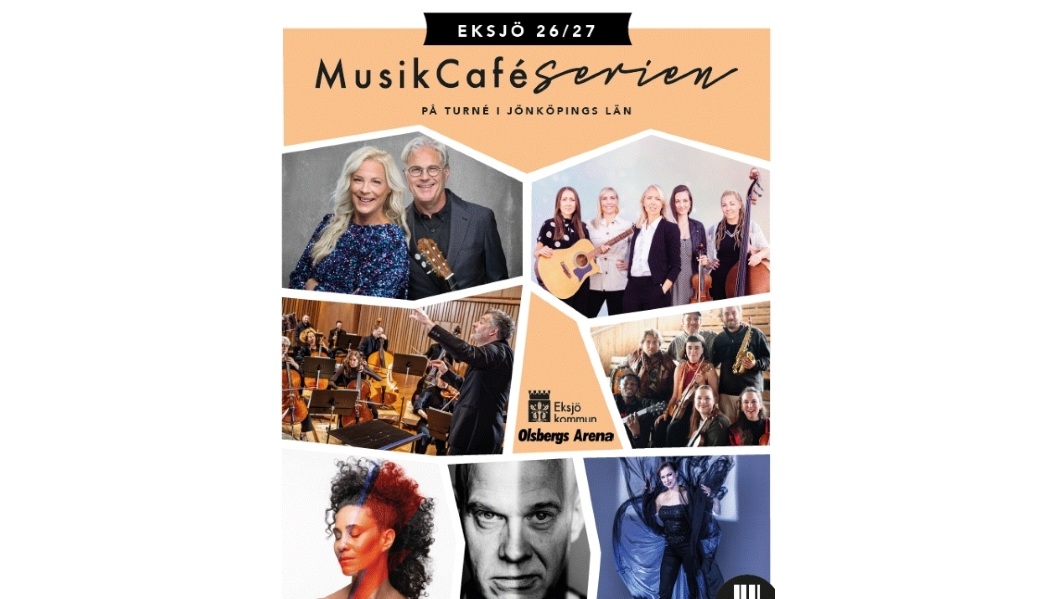 Affisch för Musikcaféserien hösten 2026 till och med våren 2027